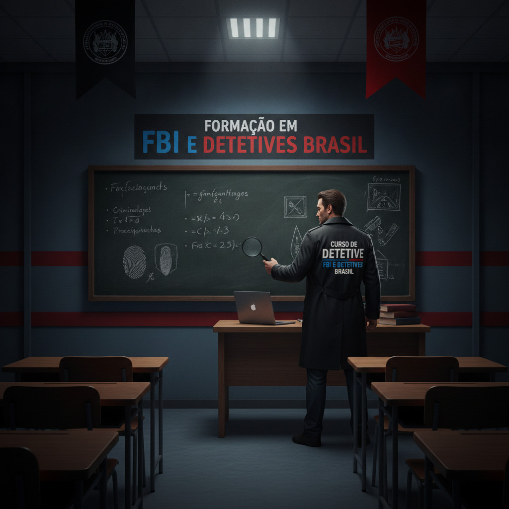 Formação em FBI e Detetives Brasil: Transforme sua Carreira Descubra a Formação em FBI e Detetives Brasil, o curso que redefine os padrões de investigação no país. Com uma metodologia baseada nas práticas de elite do FBI, adaptadas para o cenário nacional, oferecemos uma formação abrangente e moderna para detetives. Aprenda técnicas avançadas de vigilância, análise comportamental e o uso de tecnologias de ponta, sempre com um forte compromisso com a ética e legalidade. Inscreva-se agora e torne-se um detetive de elite com a Formação em FBI e Detetives Brasil.